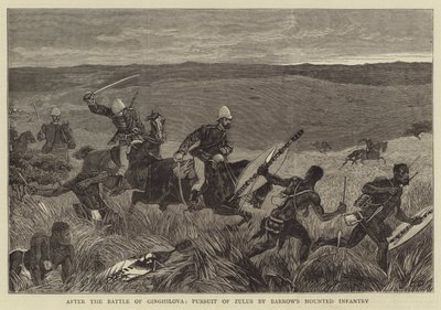 Après la bataille de Ginghilova, poursuite des Zoulous par l
